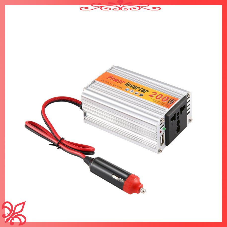 Bộ Chuyển Đổi Nguồn Điện I + 200w Từ 12v Dc Sang 220v Ac Cho Laptop Máy Tính