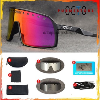 Bộ kính mát đi xe đạp sử dụng ngoài trời UV400 3 tròng thời trang