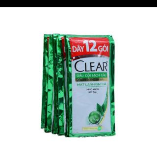 Dây dầu gội clear bạc hà / hoa anh đào 12 gói
