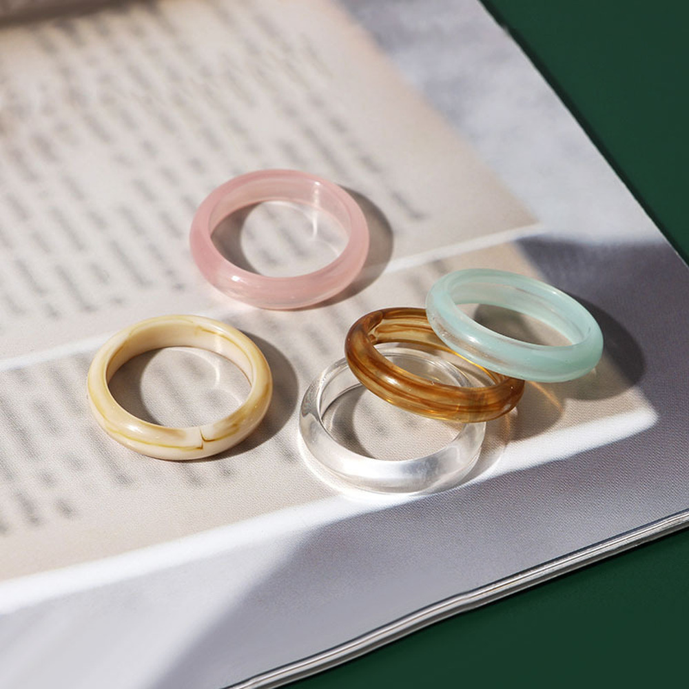 Nhẫn Đeo Tay Acrylic Thời Trang Nhật Bản Quyến Rũ Cho Nữ