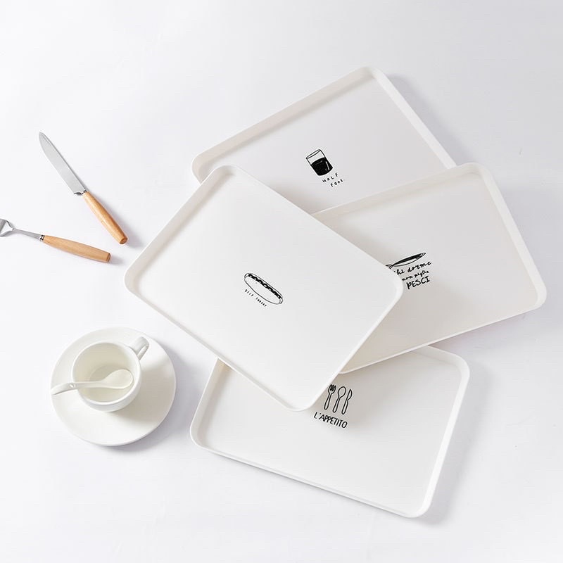 Khay nhựa đựng đồ ăn, trang trí