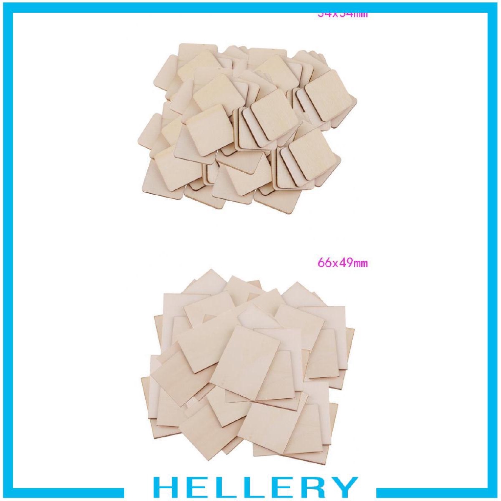 Set 100 Tấm Lót Ly Bằng Gỗ Hình Vuông / Chữ Nhật / Chữ Nhật DIY