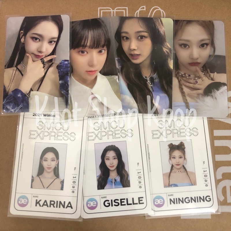 Photocard ảnh thẻ aespa - 2021 Winter SMTOWN : CMCU EXPRESS