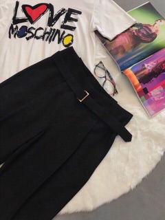 Quần baggy Asos nữ màu Đen