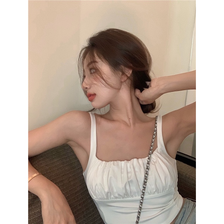 Áo Croptop MIMILA Áo Ba Lỗ Hở Lưng Thiết Kế Nhún Ngực Siêu Sexy - MA049