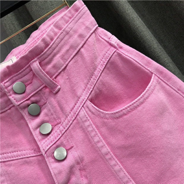 Quần Short Denim Lưng Cao Ống Rộng Phong Cách Mới