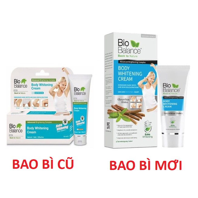 Kem Trắng Da Giảm Thâm Vùng Nhạy Cảm Bio balance Body Whitening Cream 60ml [ Có Phiếu Công Bố của Bộ Y tế ]