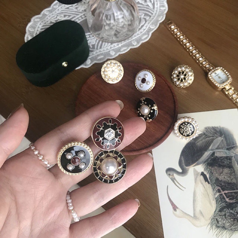 Hoa tai vintage phong cách retro cổ điển nữ tính - Khăn turban