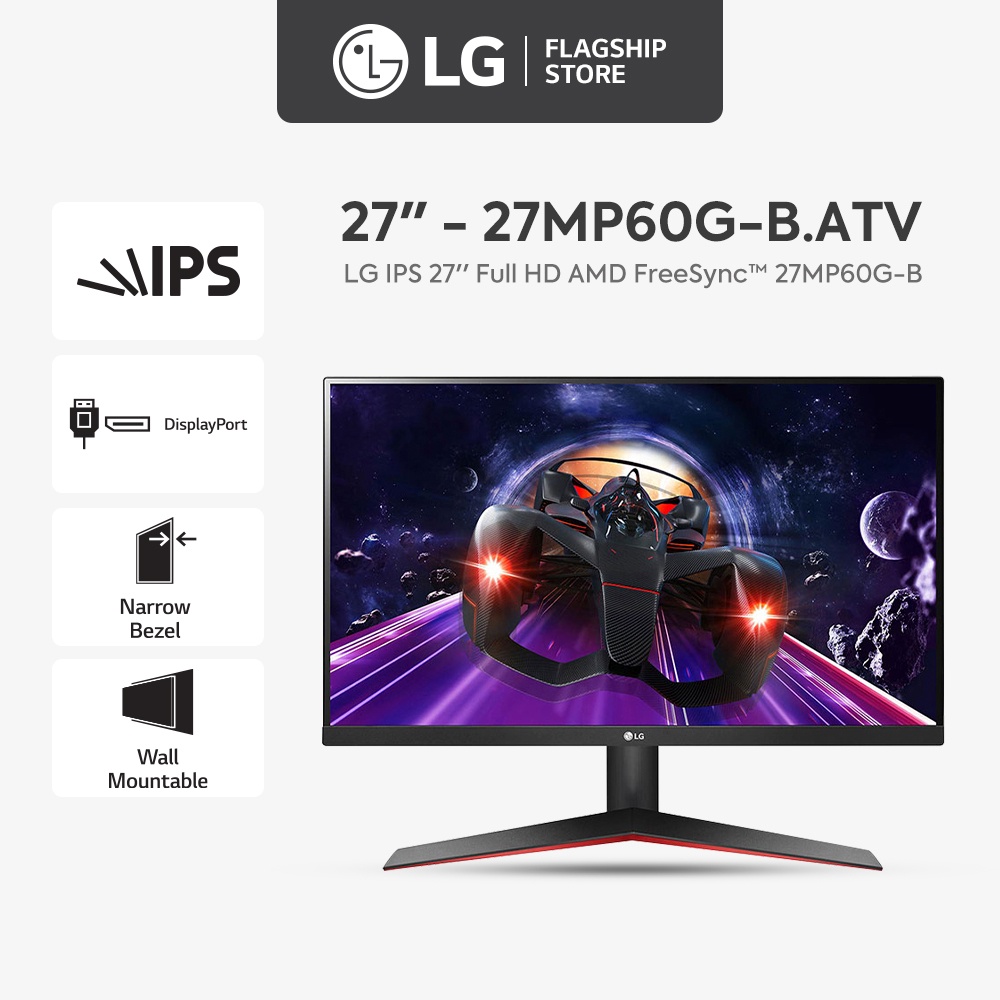 Màn hình máy tính LG IPS 27“ Full HD AMD FreeSync™ 27MP60G-B