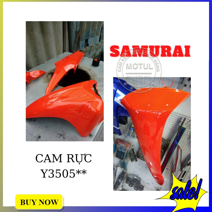 Sơn xịt Samurai chính hãng màu cam rực y3505**