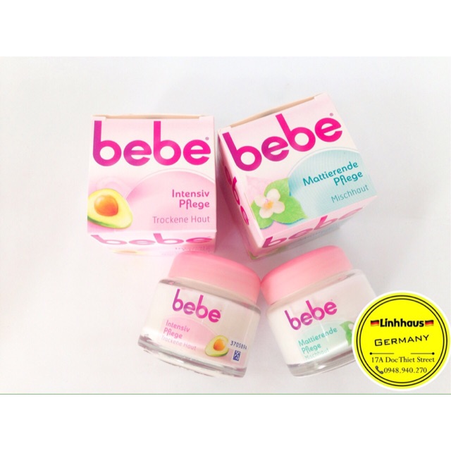 KEM BEBE DƯỠNG DA TRÀ XANH - BƠ