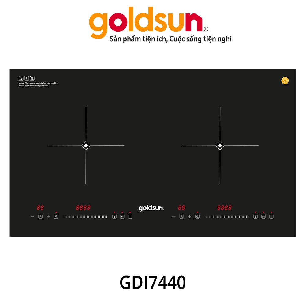 Bếp điện từ đôi Goldsun GDI7440 công suất 4000W bảo hành 12 tháng