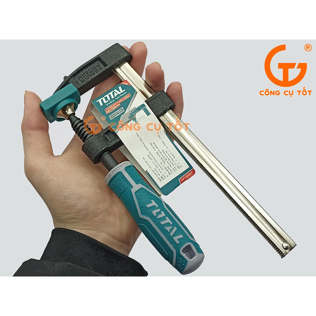 Kẹp gỗ chữ F 50x150mm lực kẹp 170kg Total THT1320501