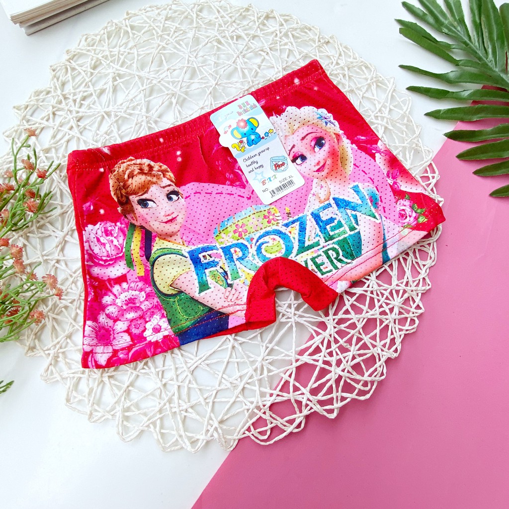 [Giao màu ngẫu nhiên] Quần chip thông hơi Elsa &amp; Anna cho bé gái 9-20kg (Lựa màu inbox Shop)