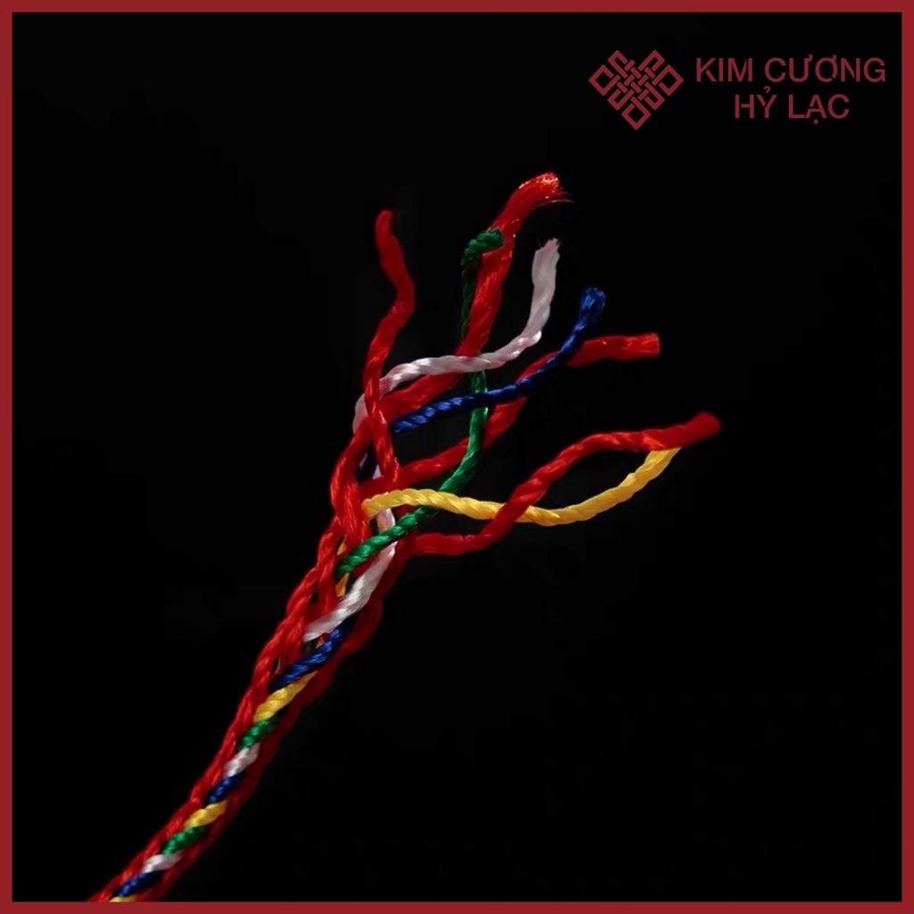 Chỉ Ngũ Sắc [Kim Cương Hỷ Lạc] Tết Vòng Tay Combo 2-5M