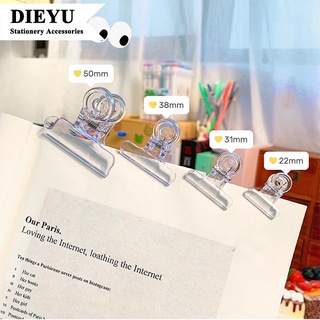 Kẹp giấy trong suốt dễ thương cho học sinh/ nhân viên văn phòng