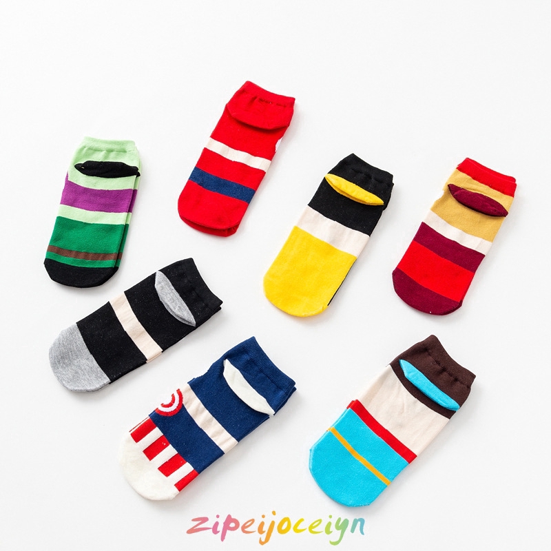 Vớ cổ thấp họa tiết hoạt hình thời trang cho nam