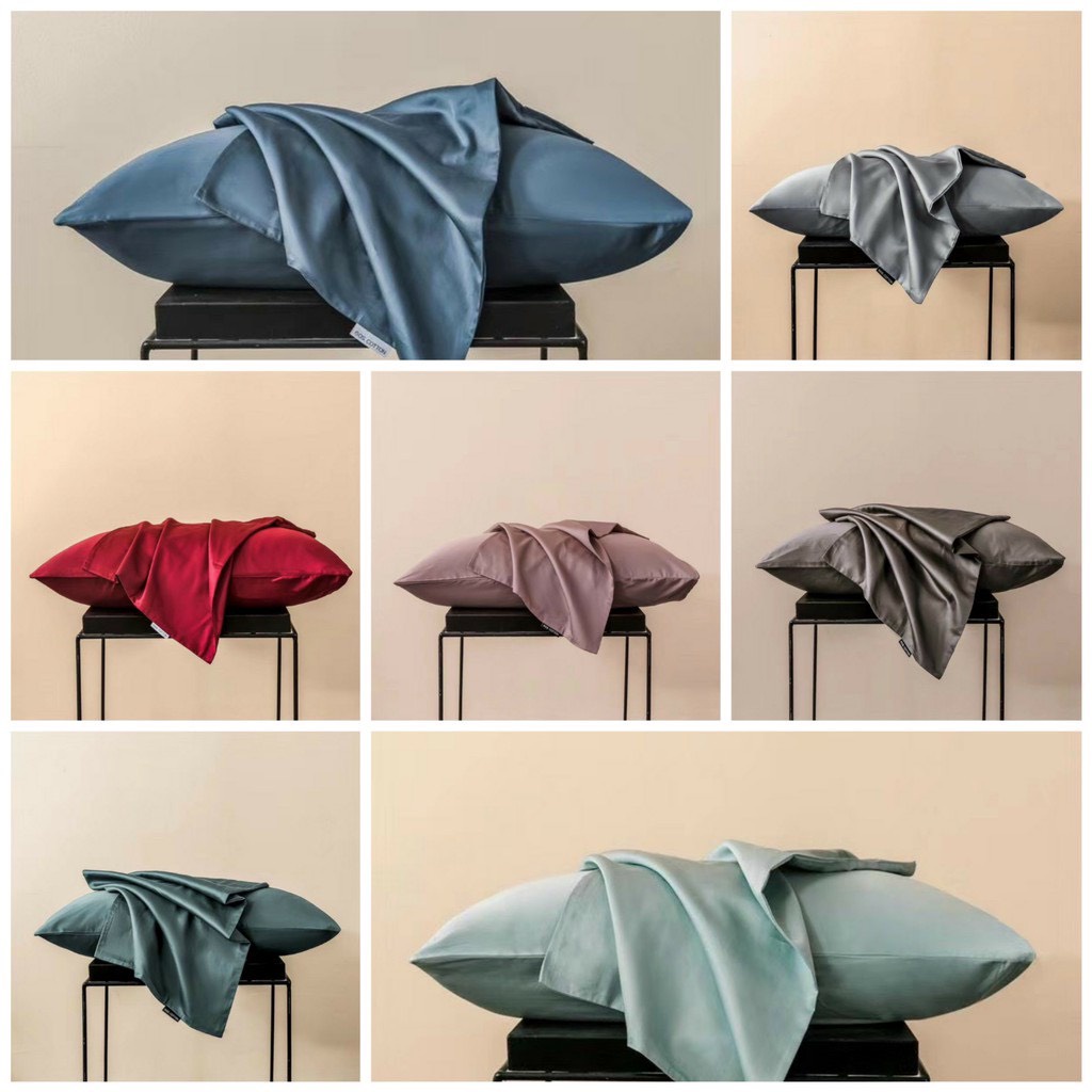 Bộ Ga Gối Lụa tencel , Sét ga gối lụa 60s nhập khẩu cao cấp