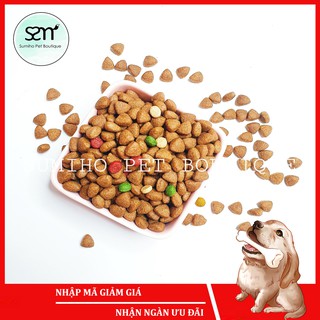 Hạt thức ăn cho chó Makka trộn bò, rau củ, sữa tươi, yến mạch (Túi 500gr) Phù hợp các bé từ 2 tháng