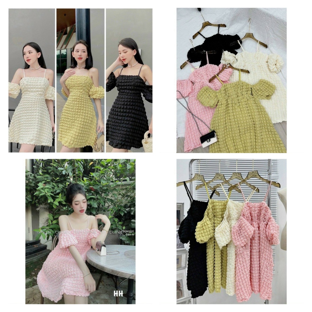(GIẢM 50% ) Đầm Váy Nữ Kiểu BABYDOLL 2 Dây Trễ Vai Chất Xốp Mặc Nhà , Đi Chơi , Dạo Phố Cực Kì Xinh Xắn TP105