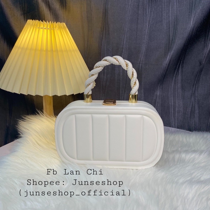 Túi xáchhh cốp quai xoắn kèm dây đeo chéo chuẩn hàng qc loại 1 size 20cm xinh xỉu