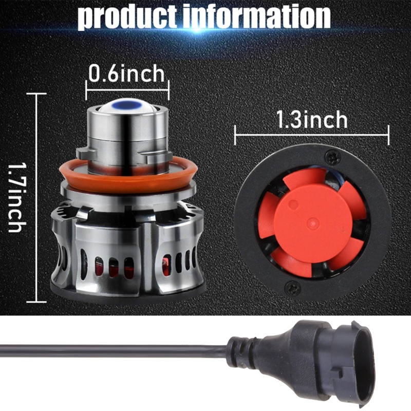 Set 2 Đèn LED Sương Mù Công Suất Cao EV20 H11 3000LM 6000K Thay Thế Chuyên Dụng Cho Xe Hơi