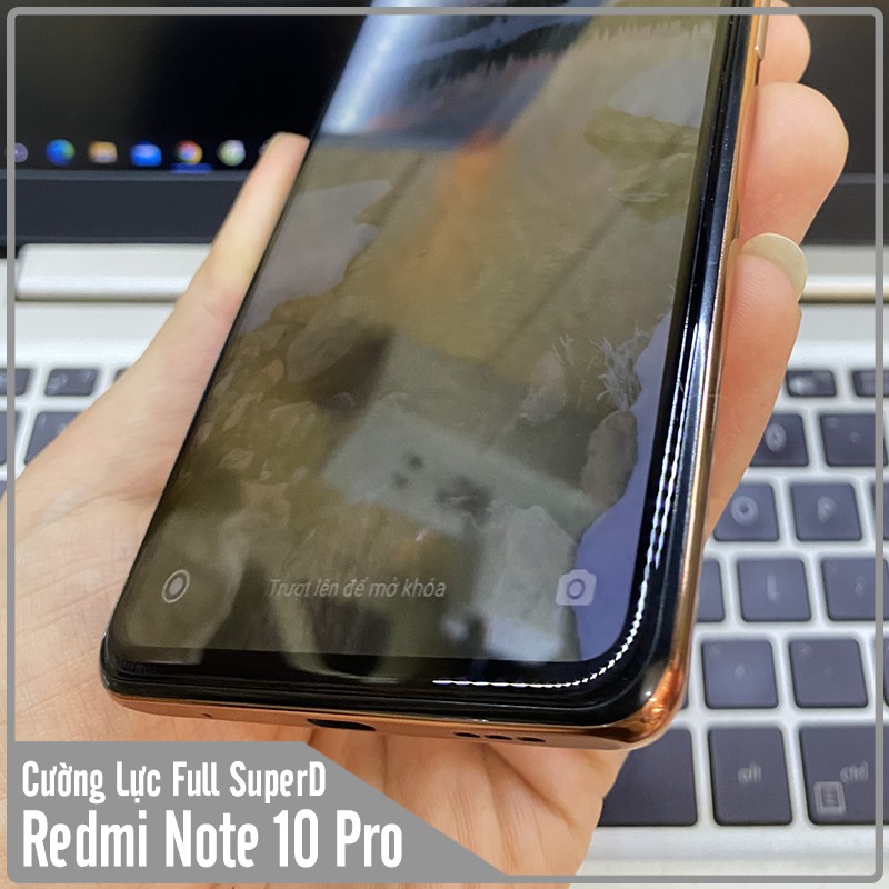 Kính cường lực Super D Xiaomi Redmi Note 10 Pro Full viền Đen MIETUBL