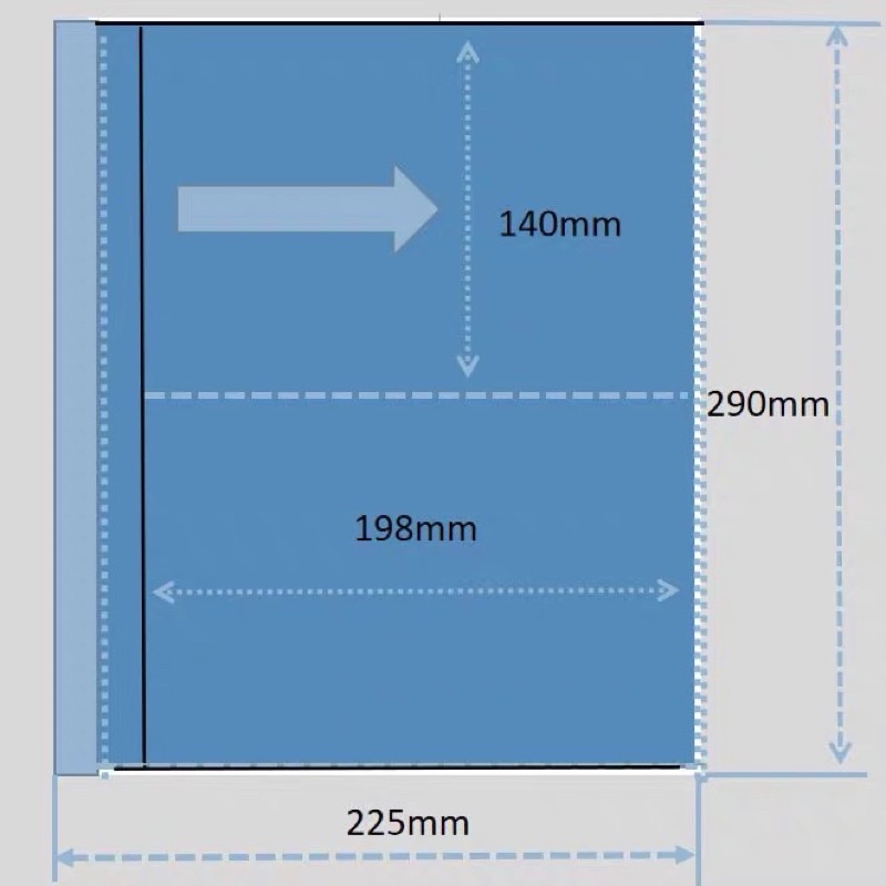 Bộ 6 tờ sheet A4 2 ô, 12 ô đựng ảnh, sticker sẵn lỗ