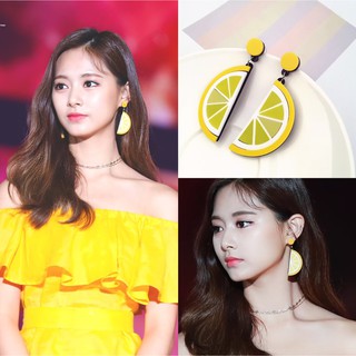 khuyên tai lát chanh vàng Tzuyu đáng yêu
