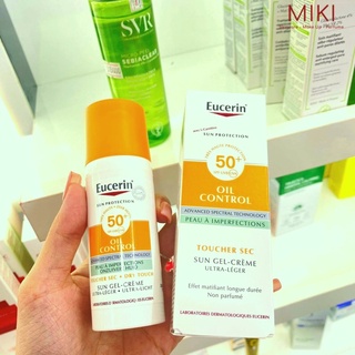 Kem Chống Nắng eucerin kiềm Dầu Cho Da Dầu Mụn mẫu mới không mùi bản Pháp