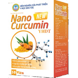 Nanocurcumin Gold YHDT -  giảm viêm loét dạ dày, bảo vệ niêm mạc dạ  dày, tá tràng, Tinh chất nghệ