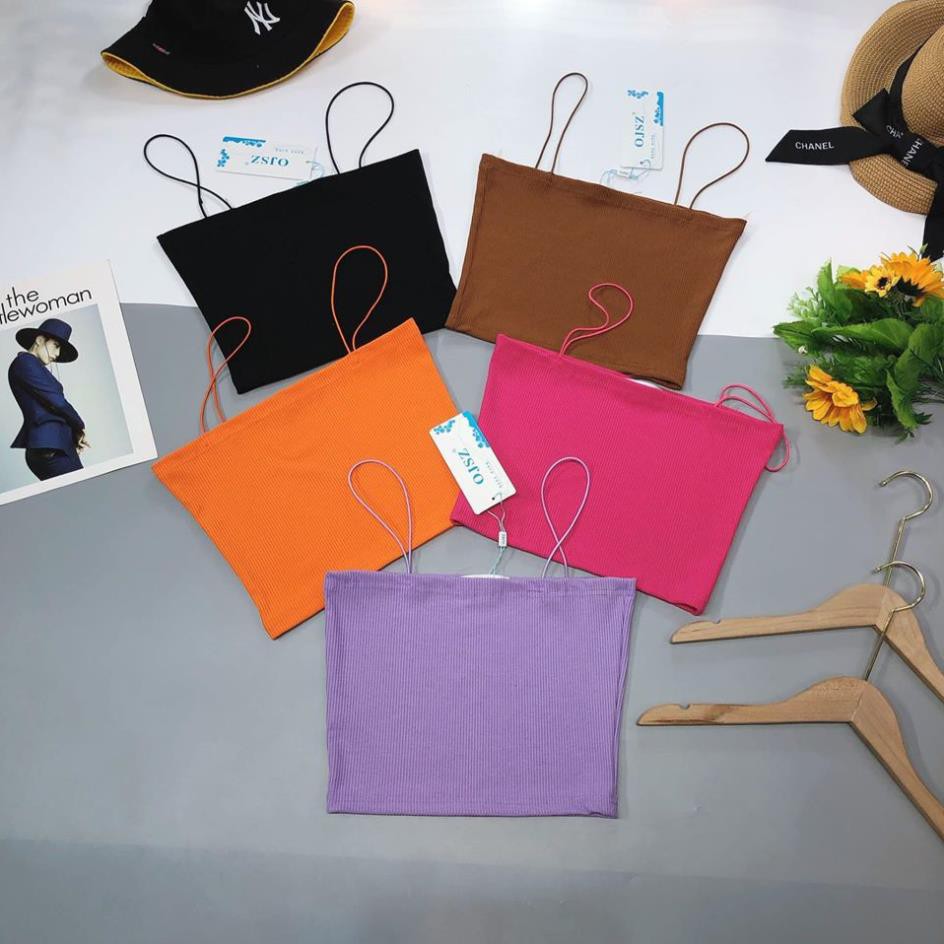 Áo 2 dây tăm dáng croptop siê xinh (ảnh , video thật )