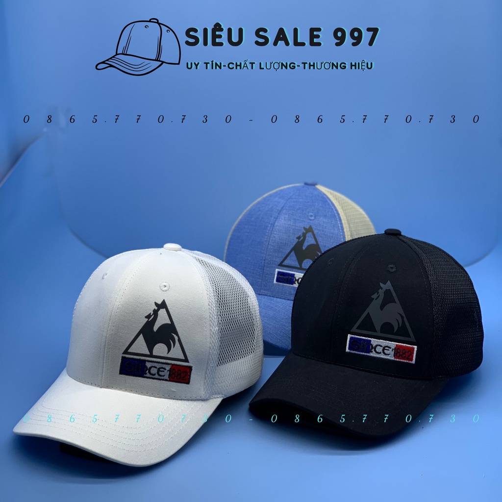 NÓN KẾT PHỐI LƯỚI LOGO GÀ TAM GIÁC PHẢN QUANG IN 1 BÊN HANG CAO CÂP THỜI TRANG