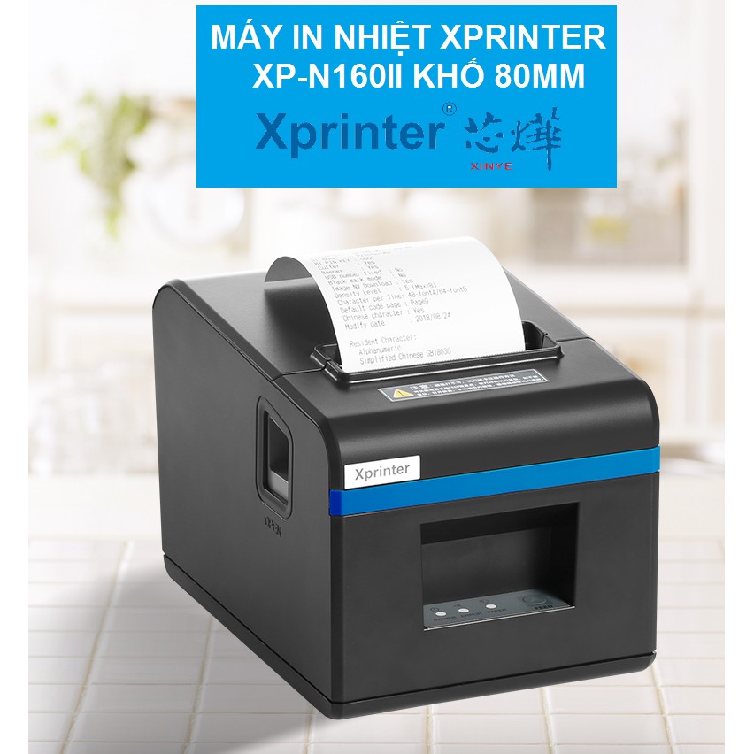Máy in hóa đơn XPrinter XP-N160II + 5 Cuộn giấy in K80