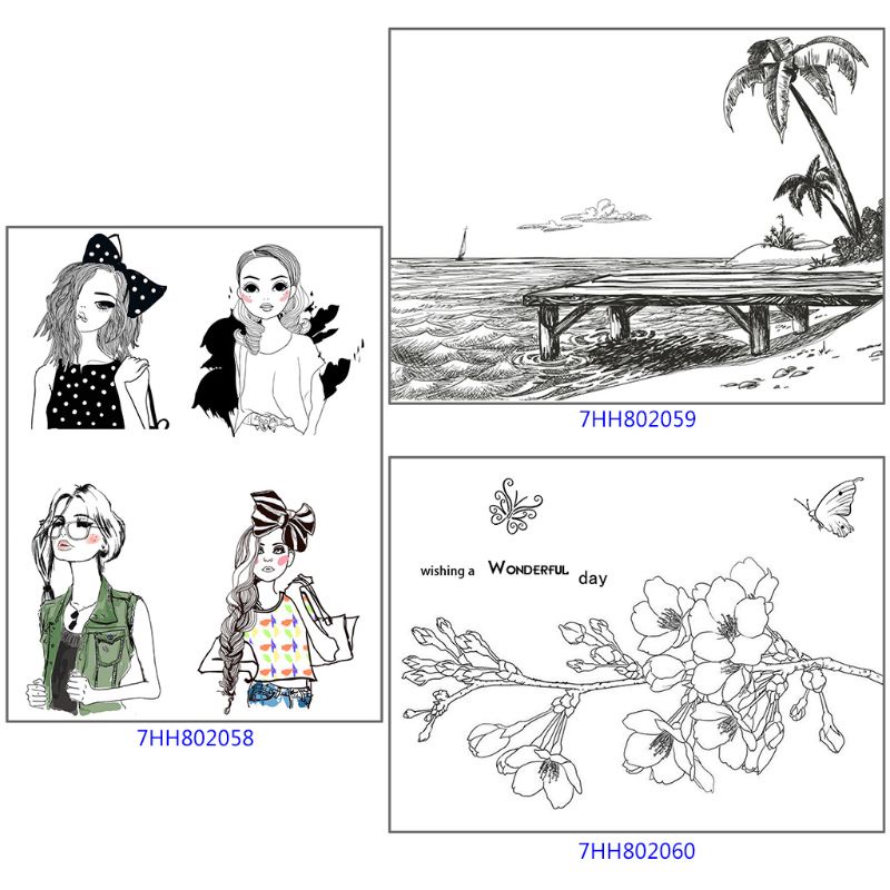 Con Dấu Trong Suốt In Họa Tiết Giáng Sinh Vui Nhộn Trang Trí Thẻ Thủ Công / Trẻ Em