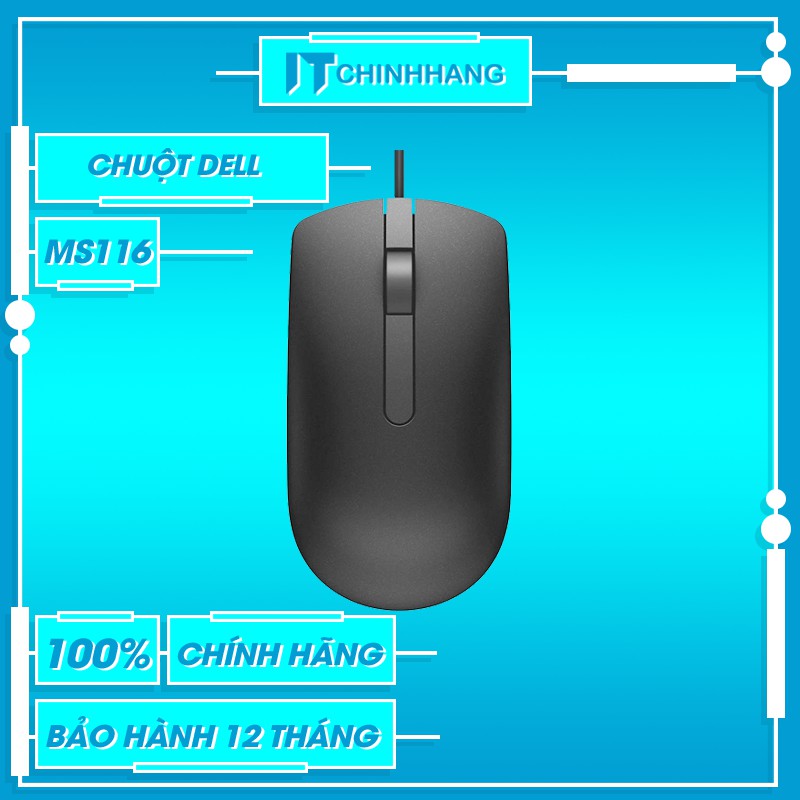 CHUỘT CÓ DÂY DELL MS116 - Hàng Chính Hãng