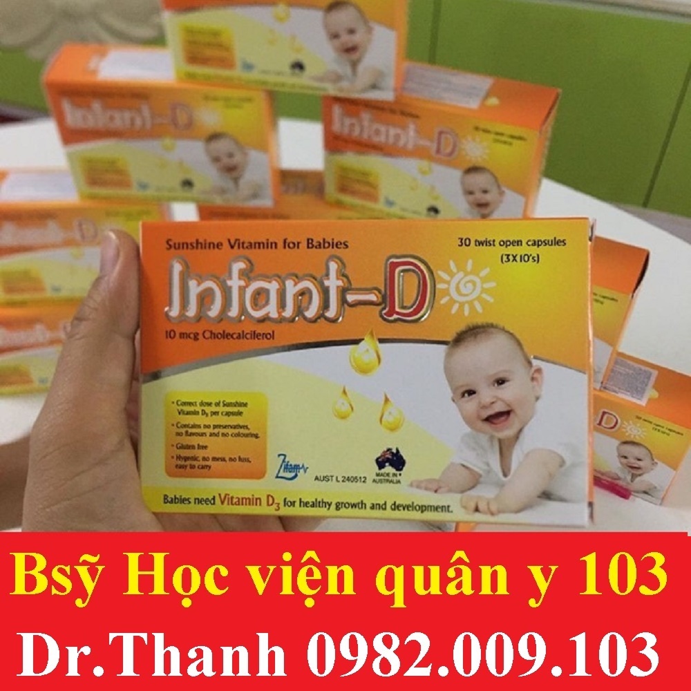 INFANT-D giúp bổ sung vitamin D cho cơ thể bé ( INFANT D hộp 30 viên) date mới