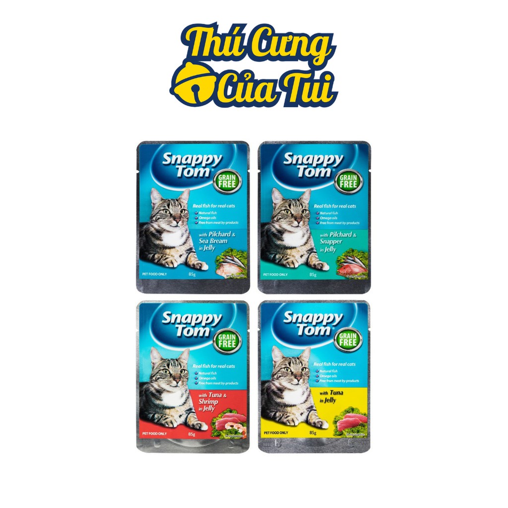 Thức Ăn Pate SNAPPY TOM Cho Mèo Lớn Dạng Gói - Thú Cưng Của Tui