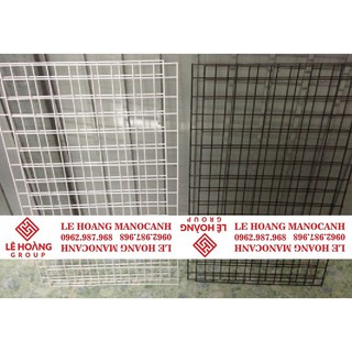 Combo Giá Treo Lưới Sắt 50x100Cm Gồm 2 Chiếc Đen, 2 Chiếc Trắng và Tay Cài 10Cm