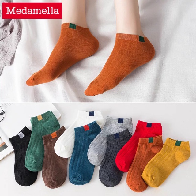 Combo 10 đôi tất gấu cổ ngắn họa tiết Brown tặng kèm túi đựng SHOPSIEURE88