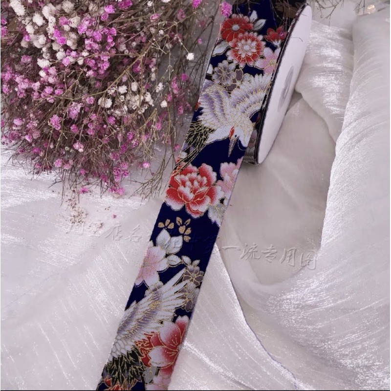 Ruy băng gấm hạc mẫu đơn