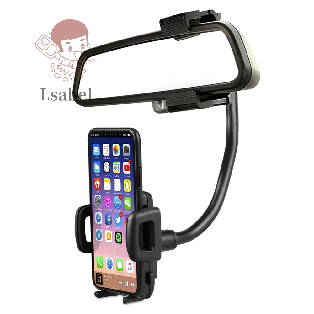 Giá Đỡ Điện Thoại Gắn Gương Chiếu Hậu Xe Hơi Xoay 360 Độ | BigBuy360 - bigbuy360.vn