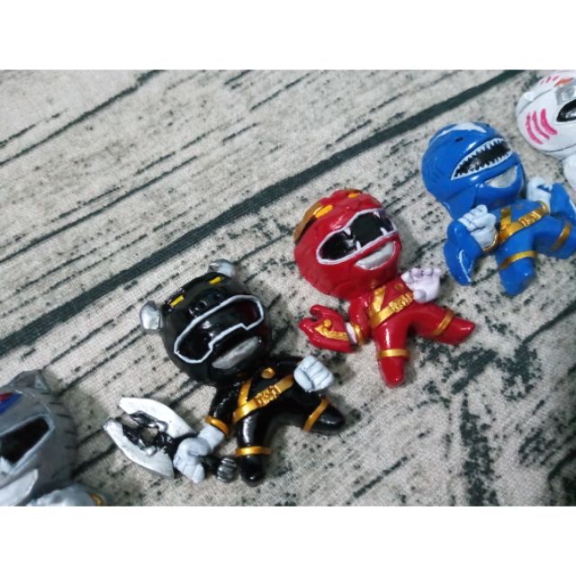 6 siêu nhân gaoranger chibi một mặt nổi (có thể làm móc khóa)