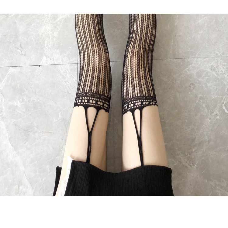 Quần tất lưới mới lạ sexy - tất đùi vớ qua gối lolita JK gợi cảm