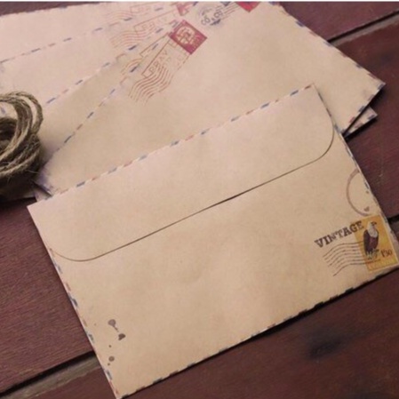 Bao thư phong bì thư vintage giấy kraft cổ điển
