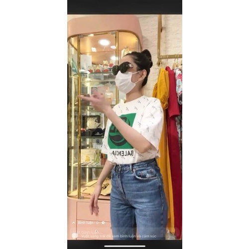 Áo Phông Tay Lỡ Unisex Freesize Áo Thun Phông Tay Lỡ Unisex Freesize Ulzzang Hot-Thun Form Rộng In Chữ BB Xanh