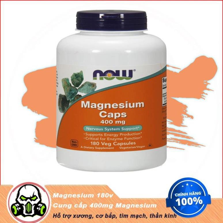 Viên Uống Bổ Sung Ma Giê Now Magnesium Caps 400mg 180 Viên Giúp Hỗ Trợ Xương Khớp Cơ Bắp Tăng Trao Đổi Chất