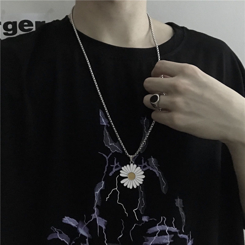 Dây Chuyền Mặt Hình Hoa Cúc Nhỏ Phong Cách Hip Hop Thời Trang 22194 Dành Cho Nam Nữ