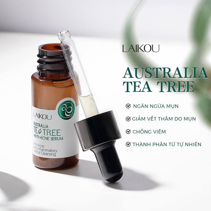 Serum Tràm Trà Dưỡng Da Tự Nhiên LAIKOU Ngăn Ngừa Mụn Giảm Thâm Nám Chăm Sóc Làn Da Hiệu Quả Zentop