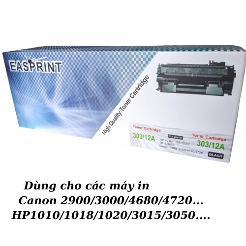 HỘP MỰC 12A - CANON 2900 (303) CÓ LỖ ĐỔ MỰC, XẢ THẢI.